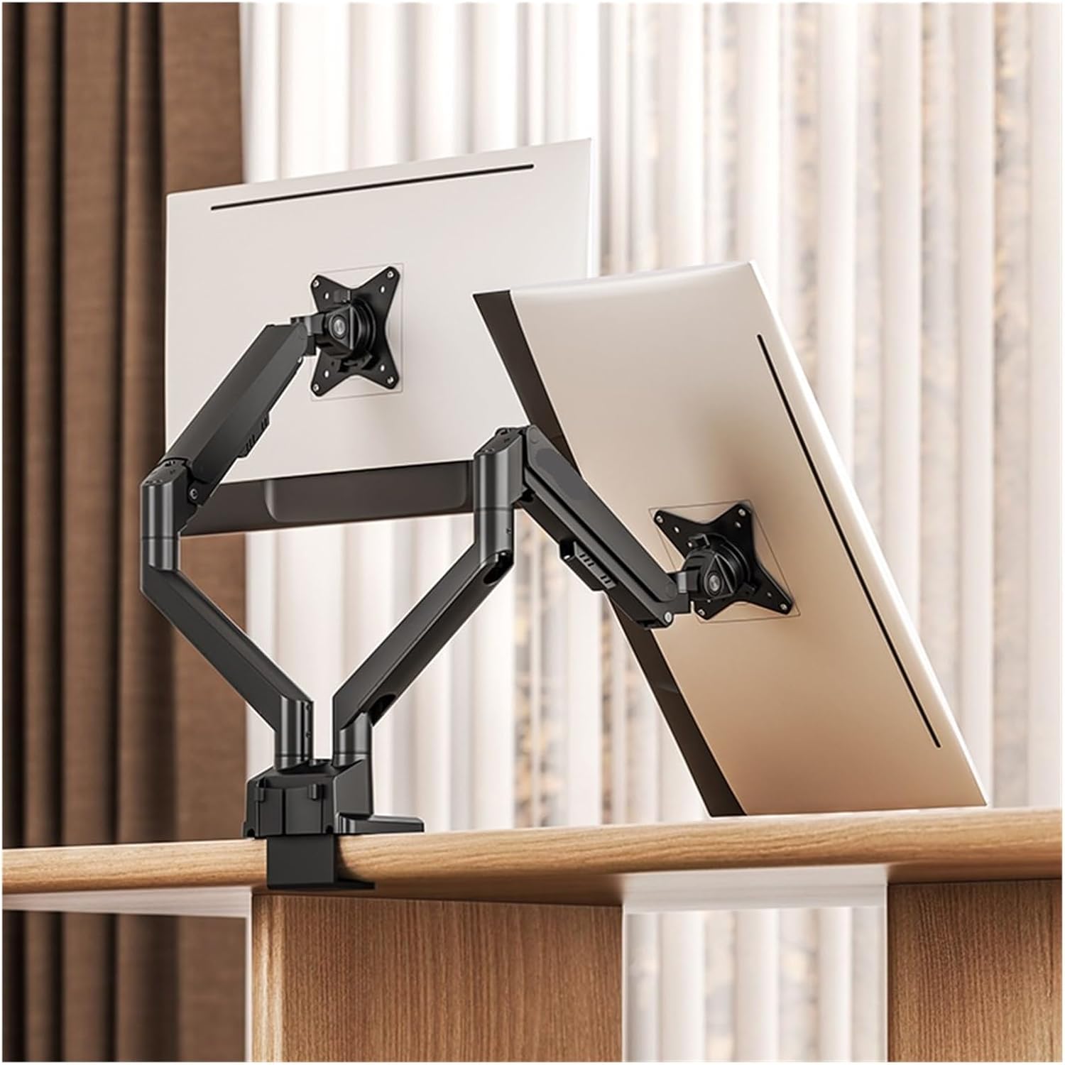 Computer Dual Monitor Bracket arm Mechanical Cantilever Desktop T16-2 Display Screen Pneumatic Lifting Base