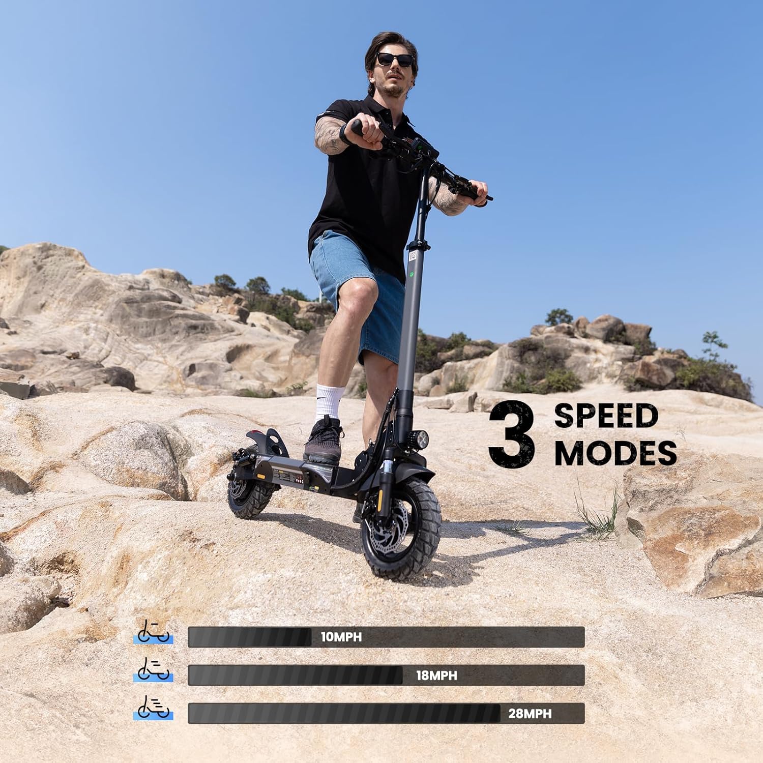 Electric Scooter, Adult Electric Scooter with 500/750/1000W Motor, 23/28 Miles Range,Top Speed 22/25/28MPH, 10