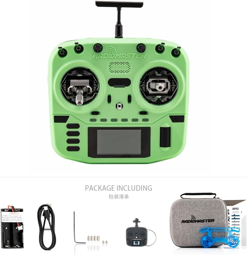 RadioMaster Boxer Crush EdgeTX 2.4G 16CH Transmitter Radio Control ExpressLRS RF System with AG01 Hall Gimbals (Cherry Red-ELRS M2)