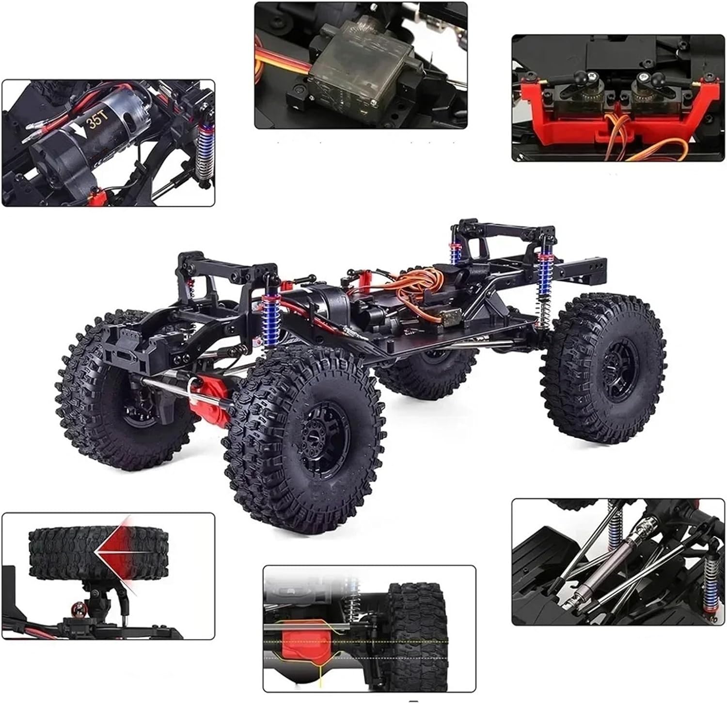 RC Crawlers Spare Parts For Traxxas For Trx-4 1/10 313mm 2 Speed Transmission Chassis Frame With Differential Portal Axle RC Car DIY Parts(Type A)