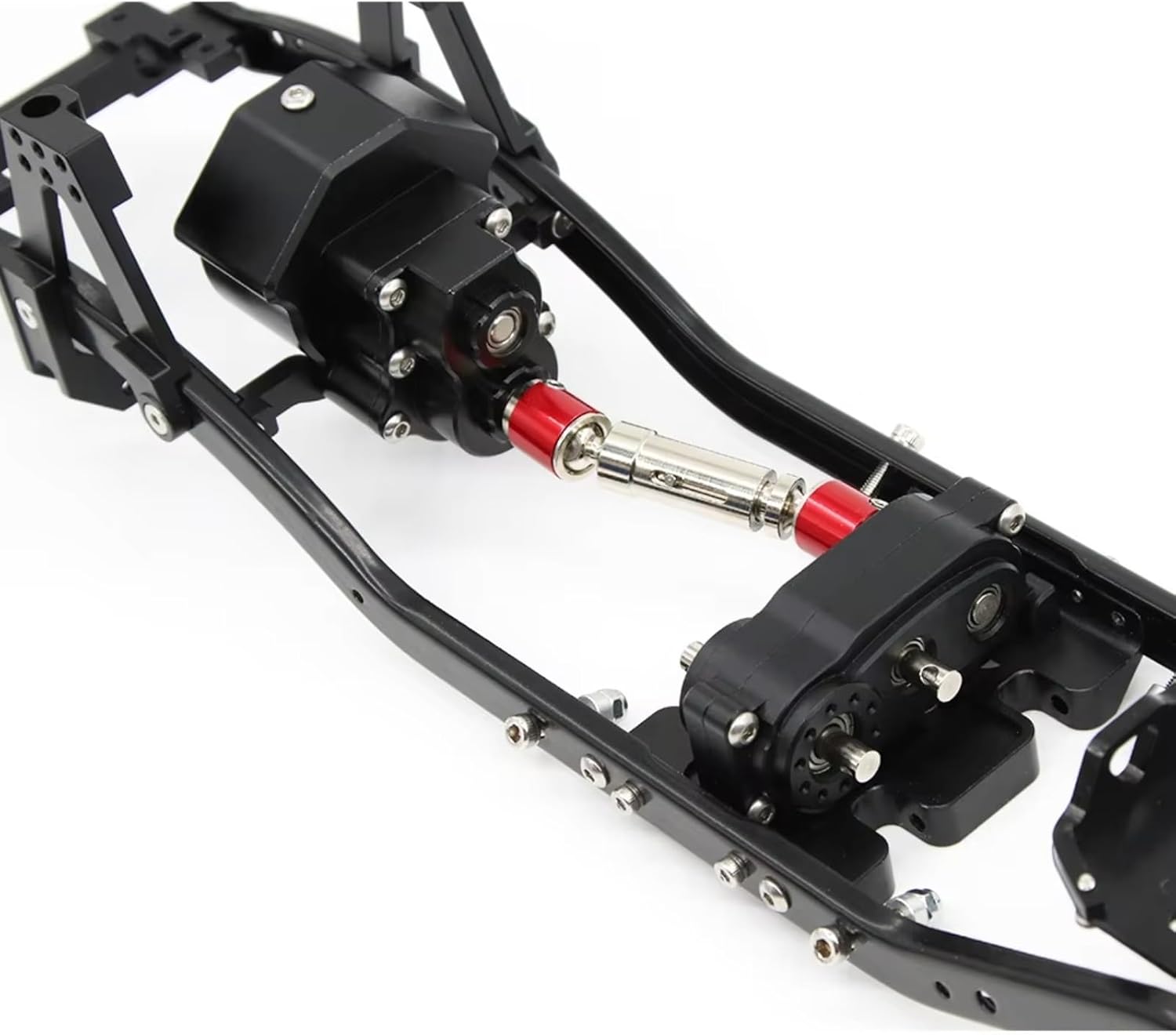 Rc Parts For Axial For SCX10 For SCX10 II 1/10 RC Crawler Car Front Motor Transmission Prefixal Gearbox Transfer Case Upgrade Parts(Silver)