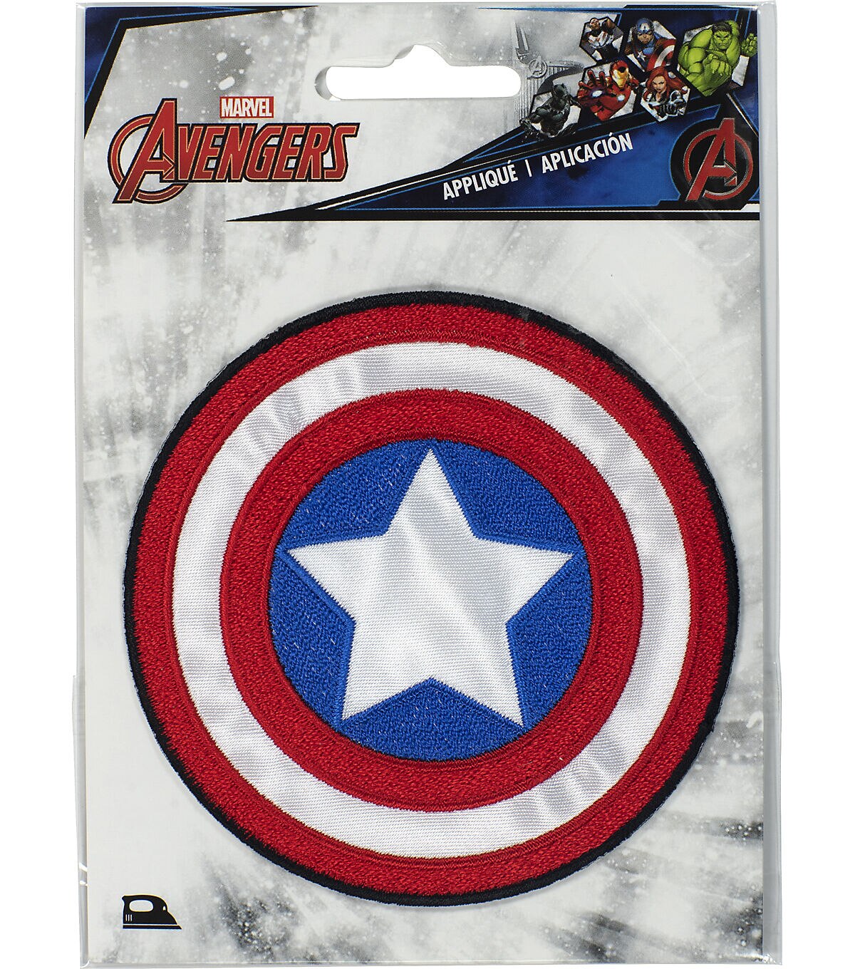 Marvel 5.5 Avengers Captain America Shield Iron On Patch