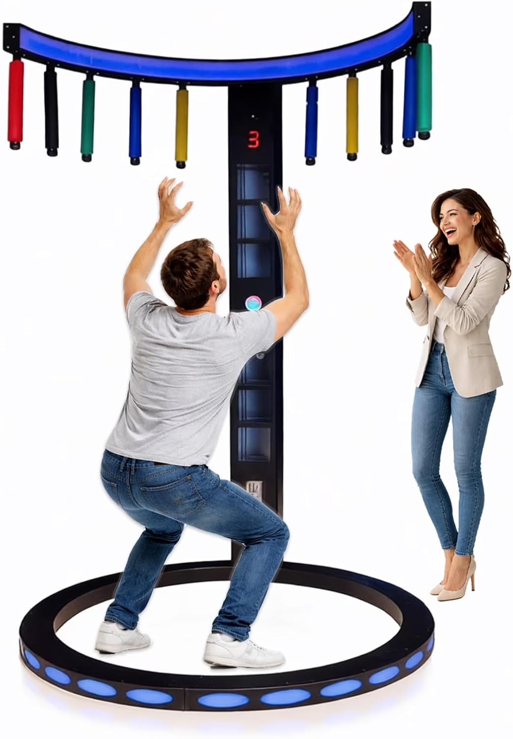 Catch Stick Arcade Game Machine, Hand Eye Coordination Training Catching Stick Game Reflex Sticks, Catching Stick Arcade Game for Party, Business and Game Room