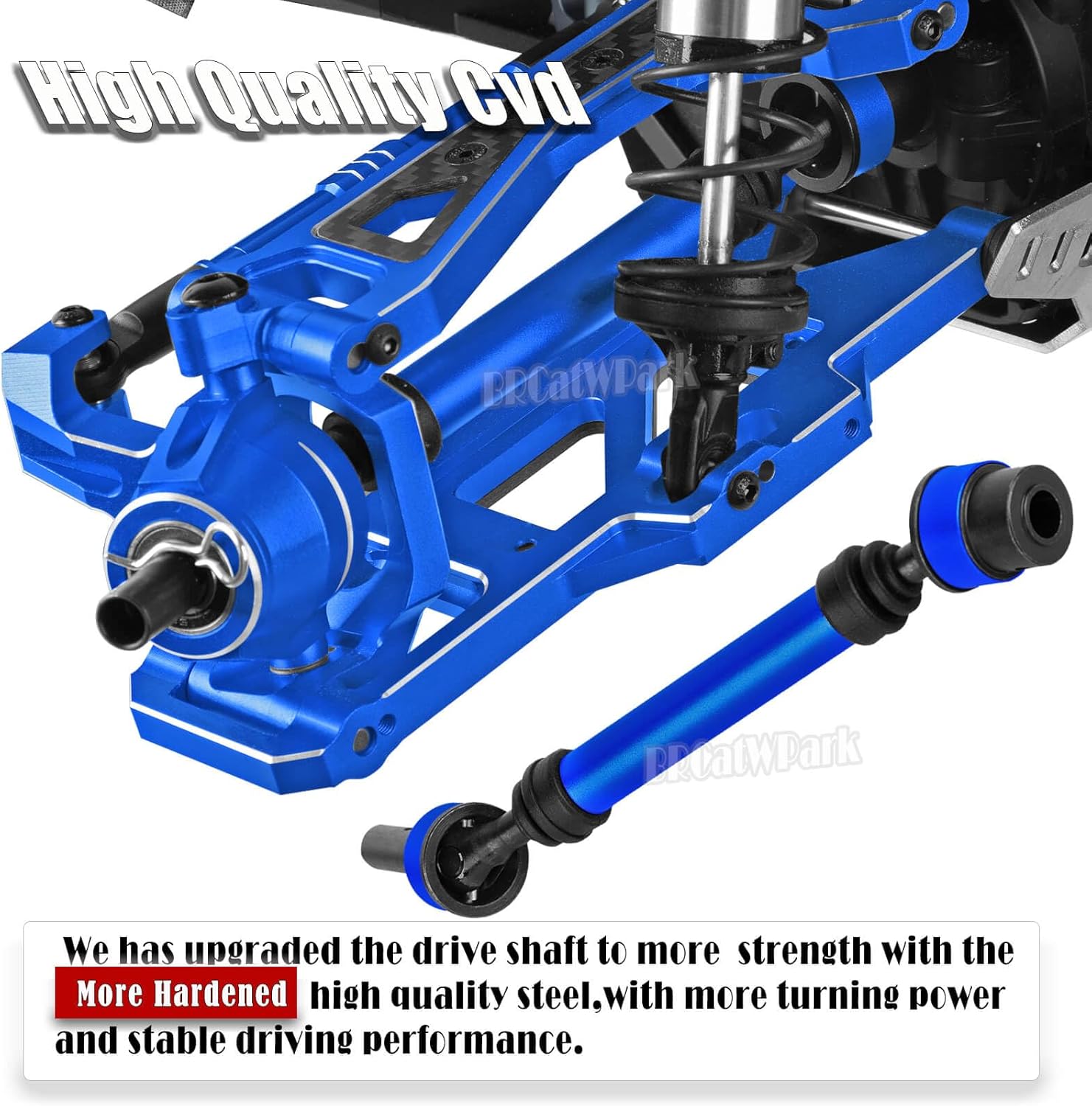 RC Upgrades Part for 1/10 WideMaxx,Model# 89086-4,Suspension Arms,Caster Block,Steering Blocks,Rear Stub Axle Carriers,Drive Shaft Axles,Camber Links,Tie Rod & Servo Horn,Navy Blue