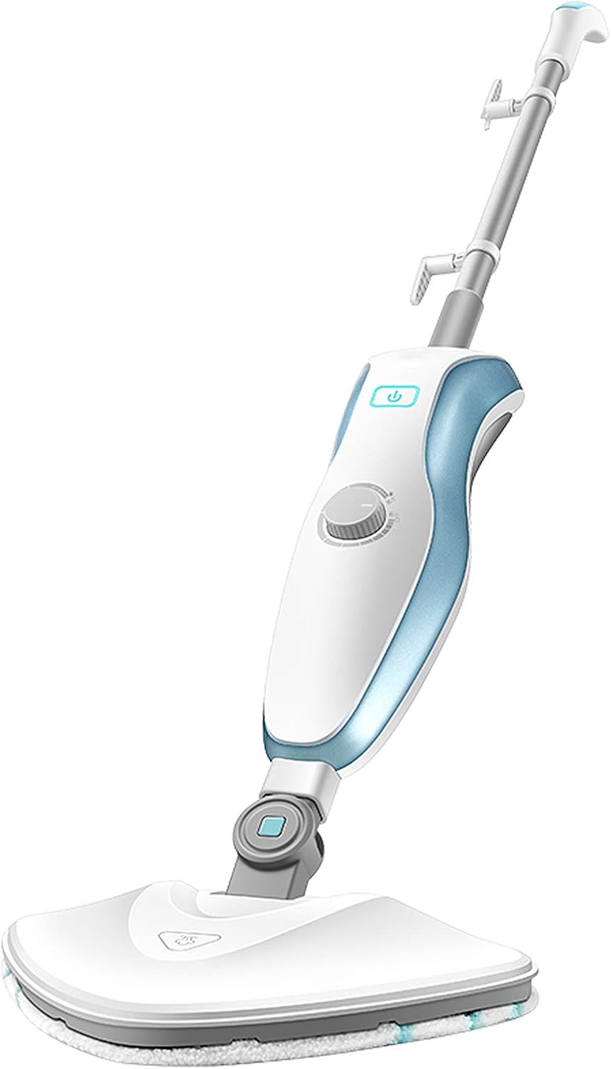 Blue Floor Steam Mop 1500W Power Handheld Vertical Floor Steam Cleaner Wireless Electronic Mop Handheld Mode
