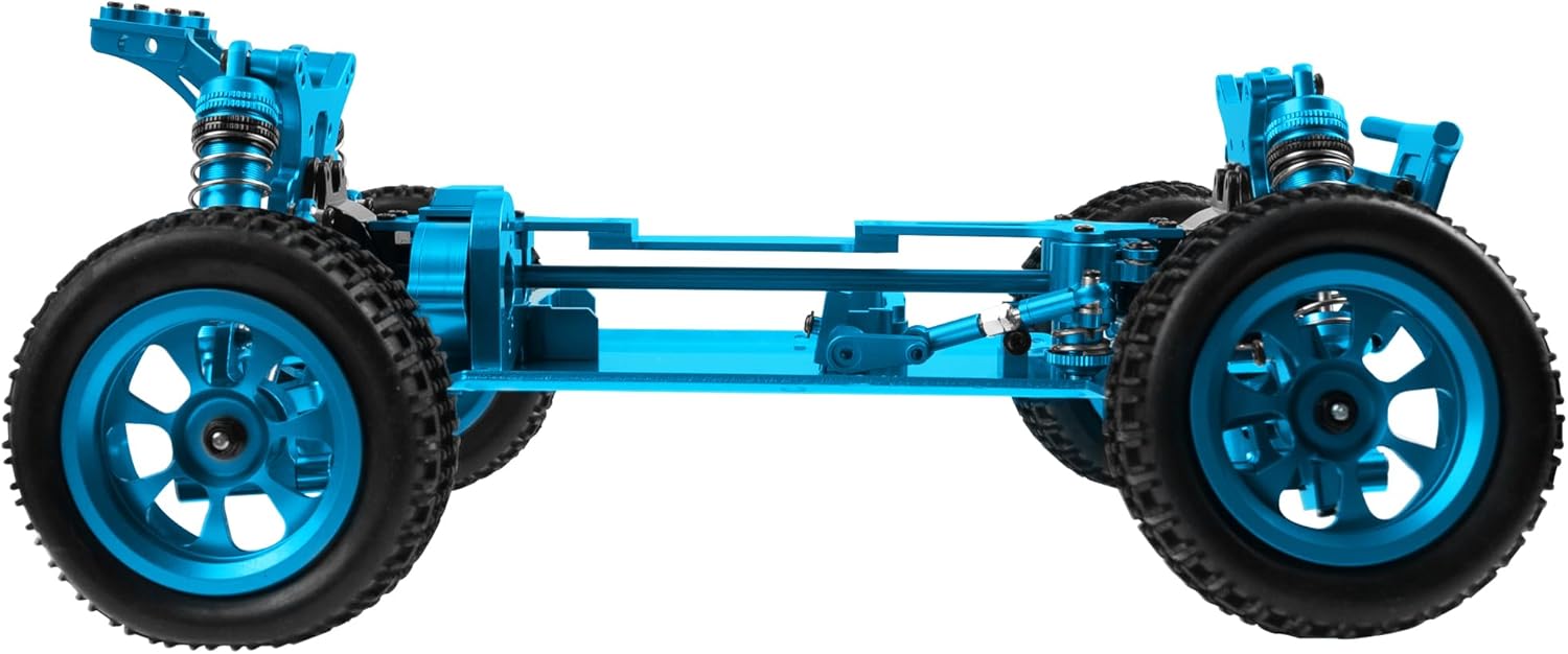 Share Goo Metal RC Body Chassis Frame 1/14 4WD Frame Kit Compatible with WLtoys 1/14 144010 144001 144002 RC Car Upgrade Parts (Blue)