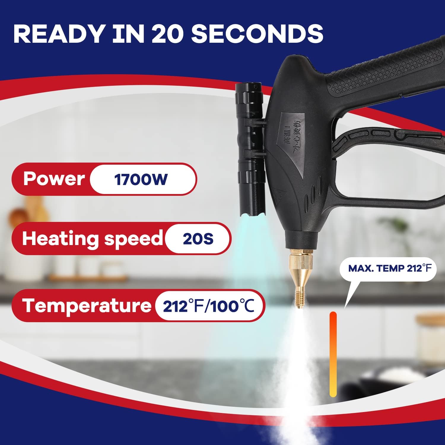 Moongiantgo 2 Units Handheld Steam Cleaner High Power Steamer