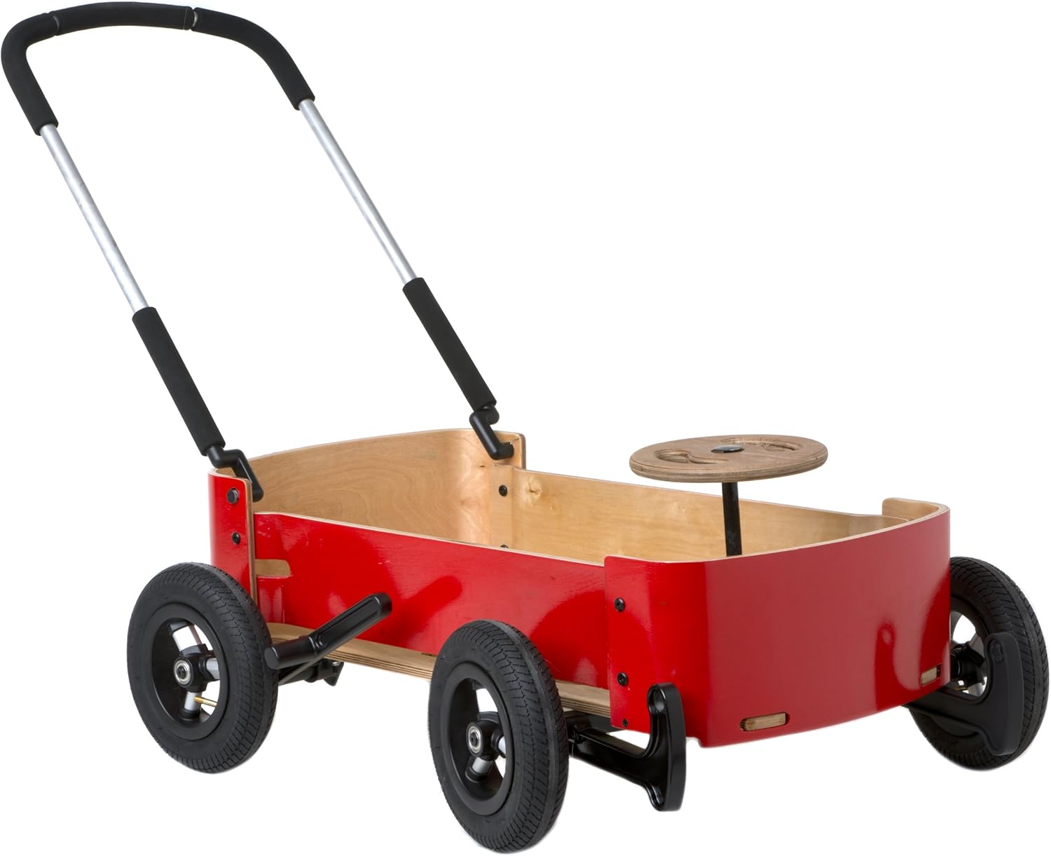 Wishbone Wagon 3in1, My First Wagon in Classic Red for Outdoors, Soap Box Racer and Foot to Floor Car, Push and Pull, Ages 12 months to 10 years