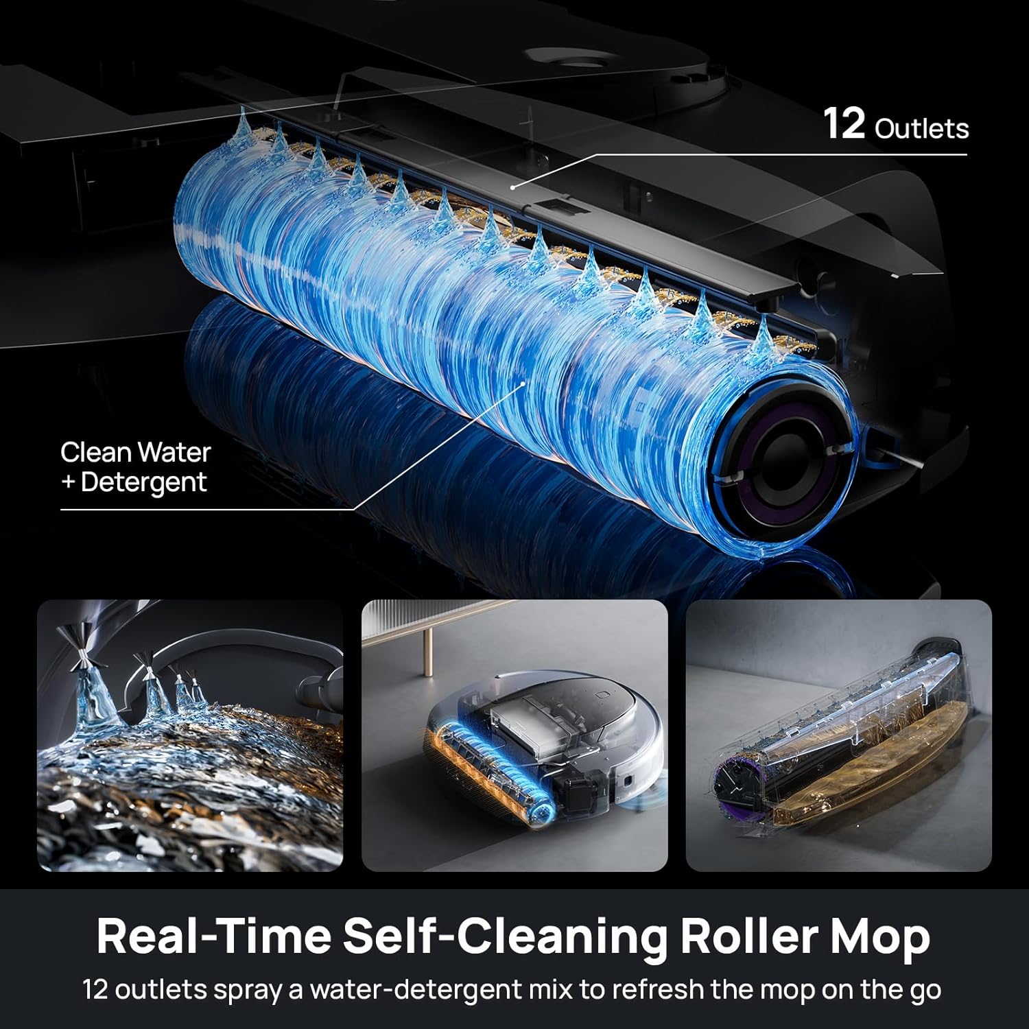 3i S10 Ultra Robot Vacuum and Mop with WaterRecycle System, 18000Pa Suction, Self-Cleaning Extendable Roller Mop, Auto Mop Washing & Drying, Self-Emptying & Refilling, Ai Obstacle Avoidance
