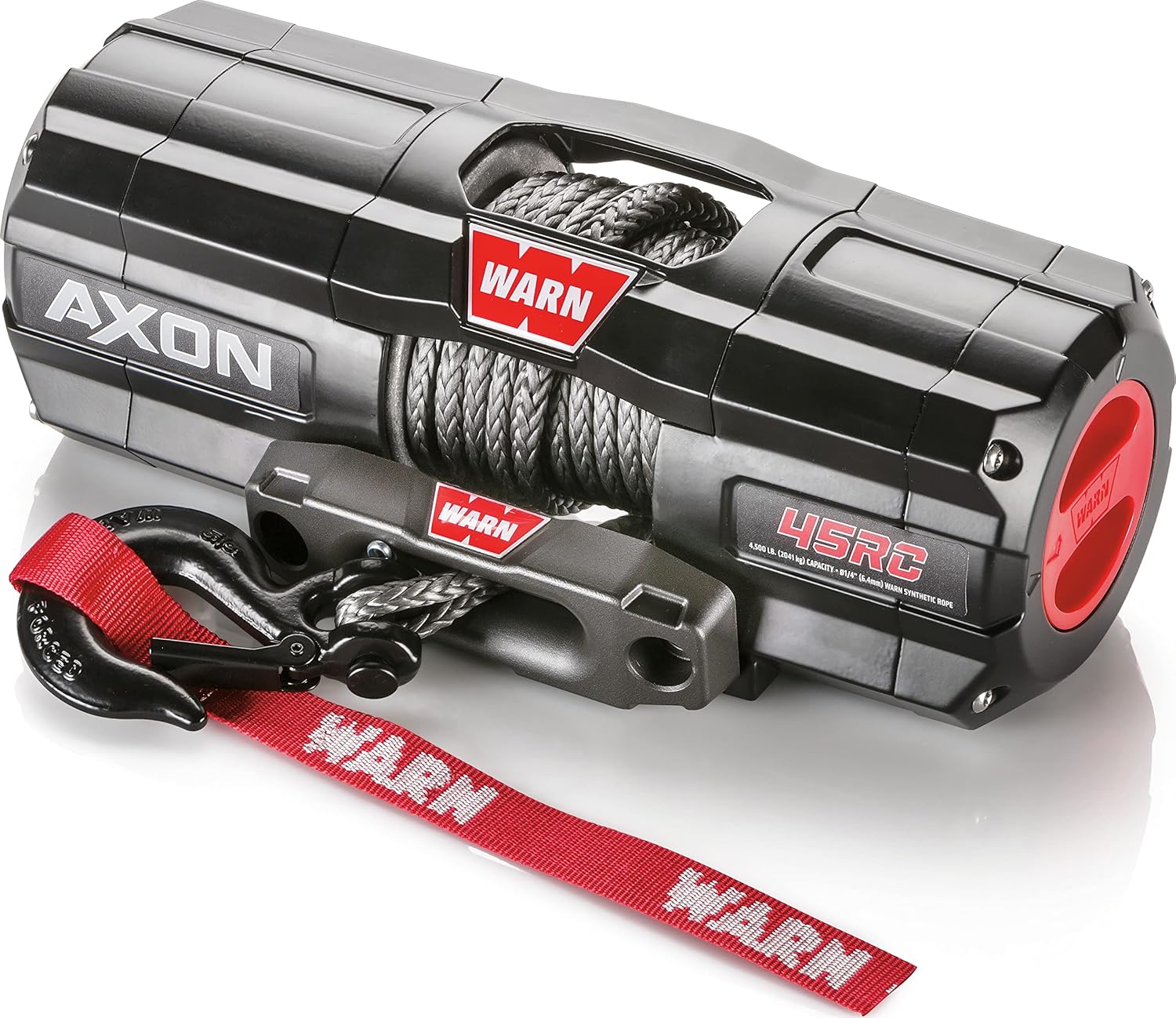 WARN 101240 AXON 45-RC Powersports Winch With Spydura Synthetic Rope and HUB Wireless Receiver: 1/4