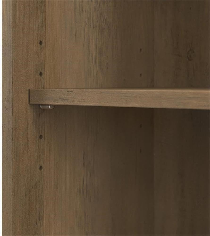 Home Square 2 Piece Engineered Wood Tall Bookcase Set in Reclaimed Pine