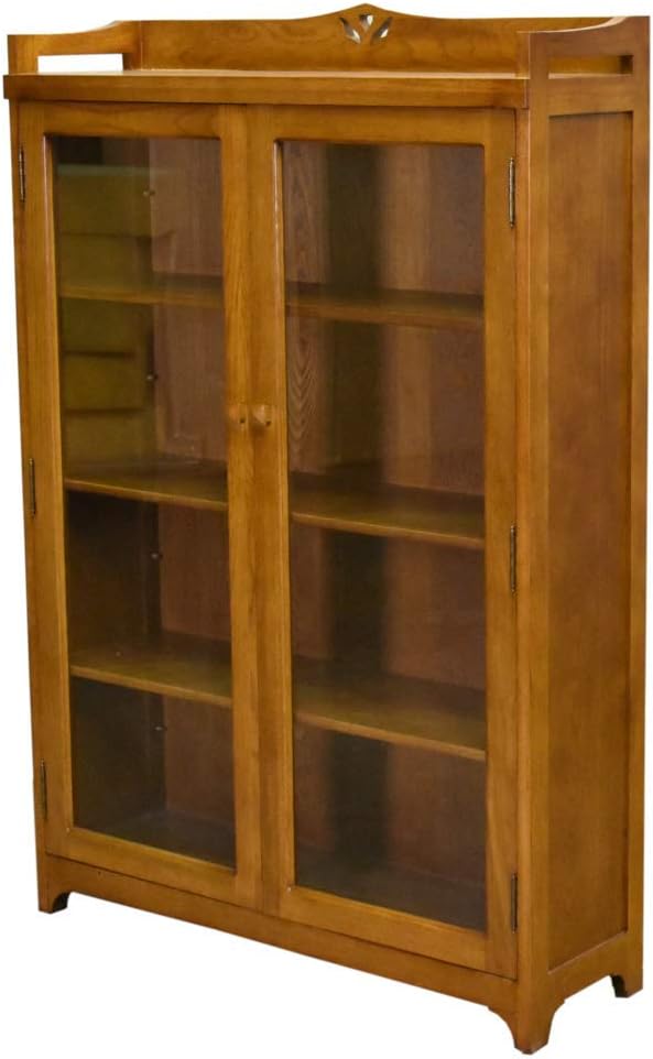Crafters and Weavers Mission Bookcase/Curio Cabinet - Michael's Cherry