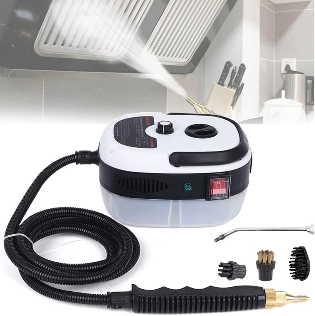 ZWEBY Steamer for Cleaning Pressure Steam Cleaner Handheld High Temp Portable Steam Cleaner Electric Steam Machine for Home Use Grout Tile Car Detailing Kitchen Bathroom (White)