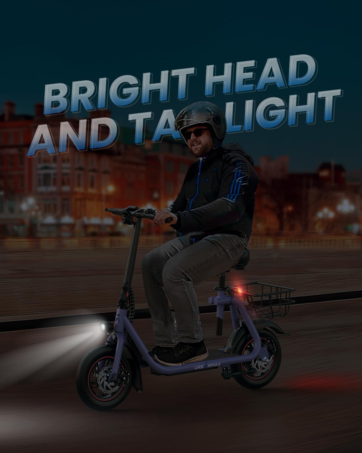 Urbanmax C1 Electric Scooter for Adults & Teens,20 Miles Range, 265 Lbs,Top Speed 16MPH, Wide Anti-Slip Deck for Commute, Groceries, Pets, Foldable Commuter Escooter with Seat and Basket