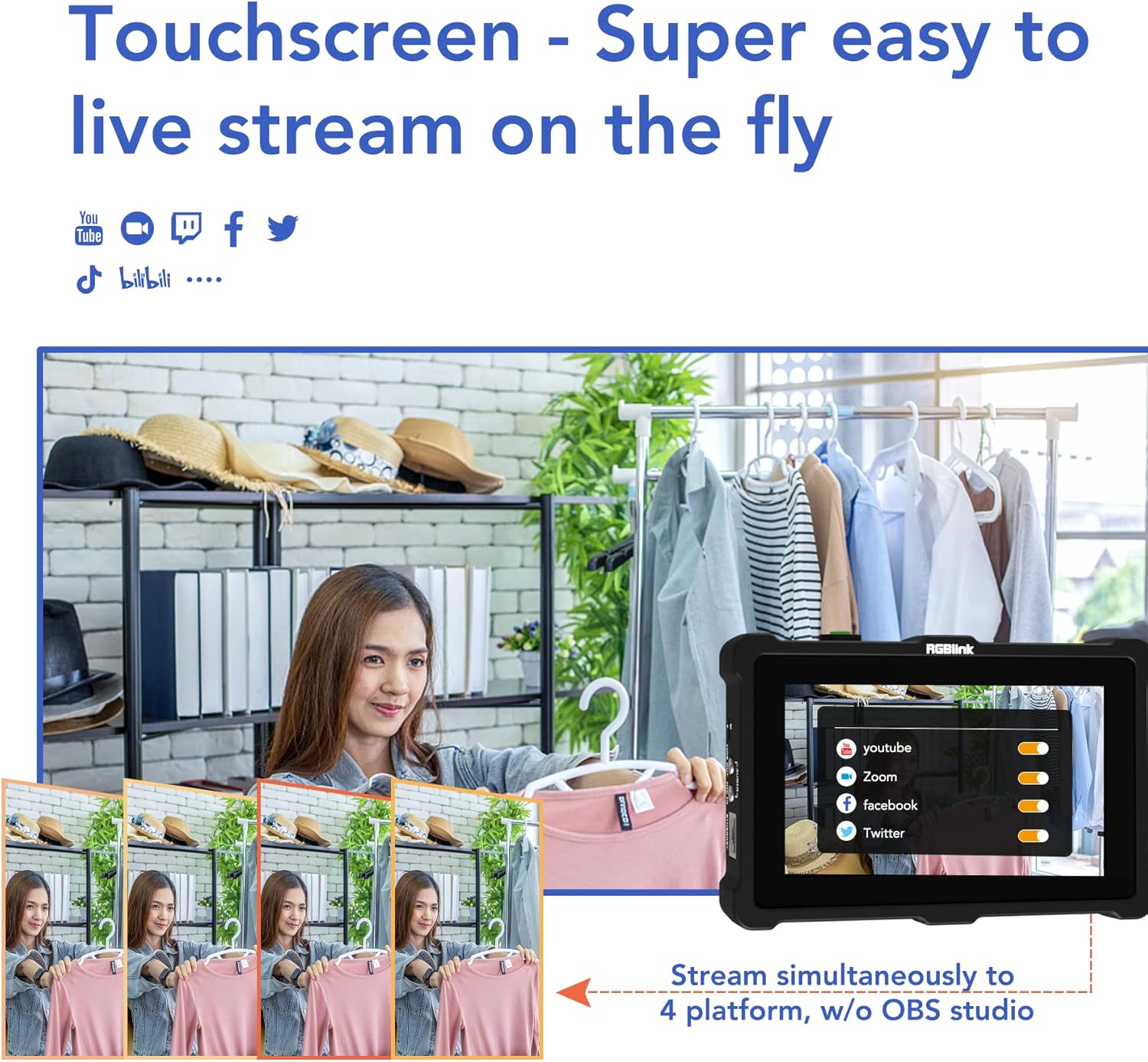 RGBlink TAO 1pro HDMI to NDI Adapter, UVC Converter, Encoder Decoder 5.0 Supported, Video Recorder, Compatible UVC Webcam for Streaming Accessories, Content Creator Kit