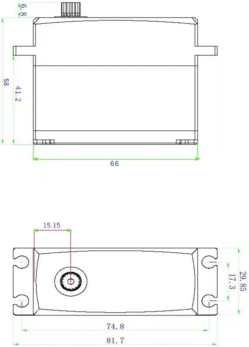 150KG High Torque High Pressure CNC Aluminum Shell Metal Gear Brushless Waterproof 1/6 Scale Giant Servo Suitable for Large Models