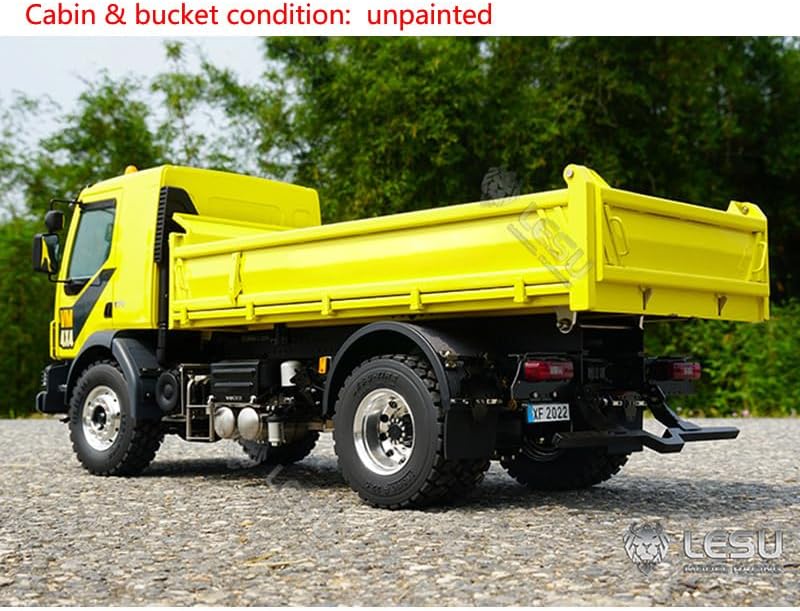 LESU 1/14 4 * 4 RC Hydraulic Dumper Tipper Truck Model Motor ESC Servo Light Sound Sets​