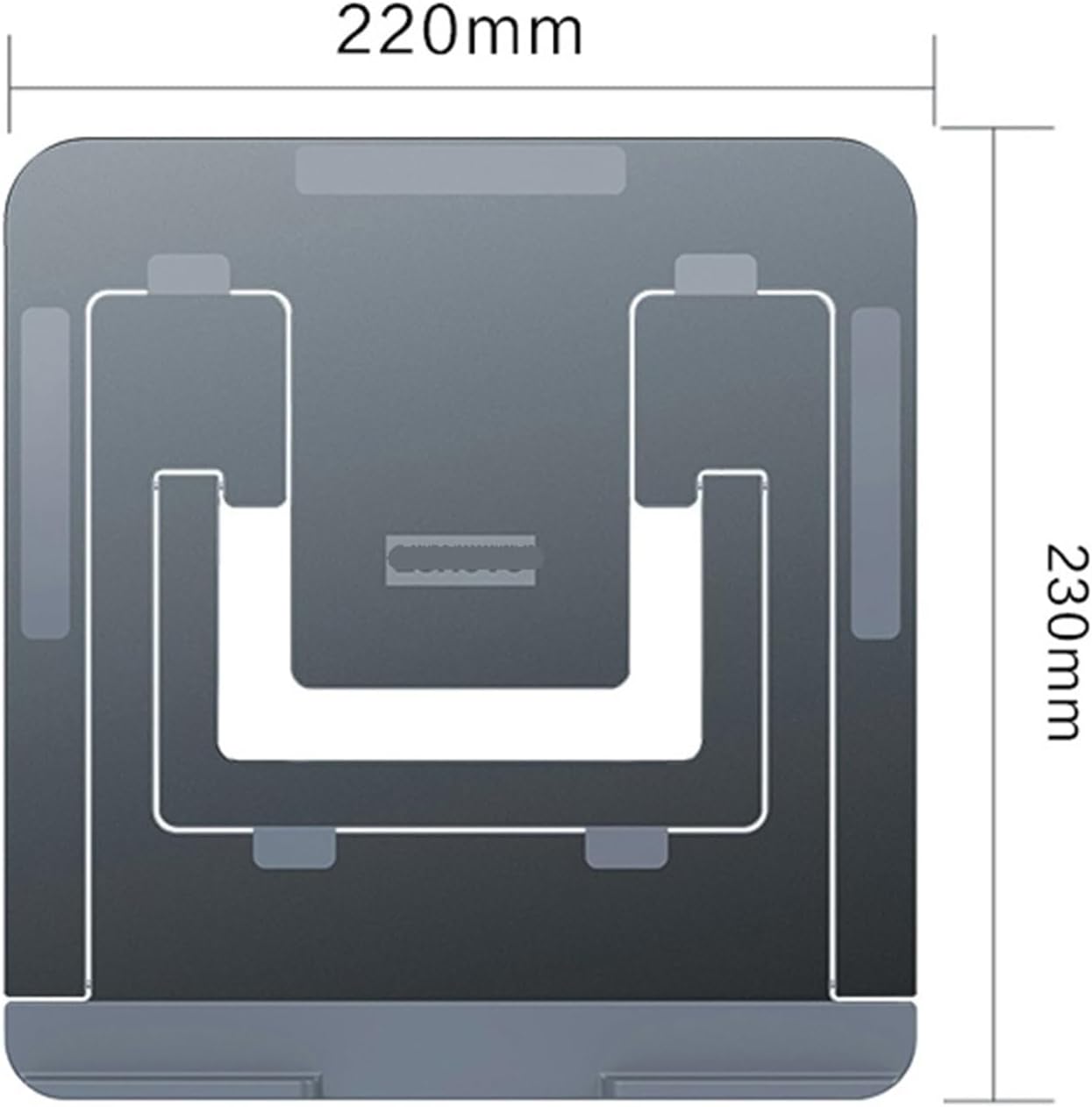 Suitable for 10-15.6 inch computer stand mini silver aluminum alloy folding portable cooling laptop stand(Black)