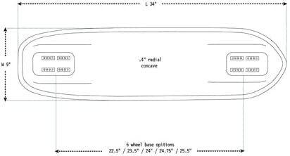 Longboard Skateboard, Freestyle Cruiser, Waterproof and Wood Construction, Cruise Skateboard and Longboard Decks, Lightweight Build (Spirit Carbon Deck Only)