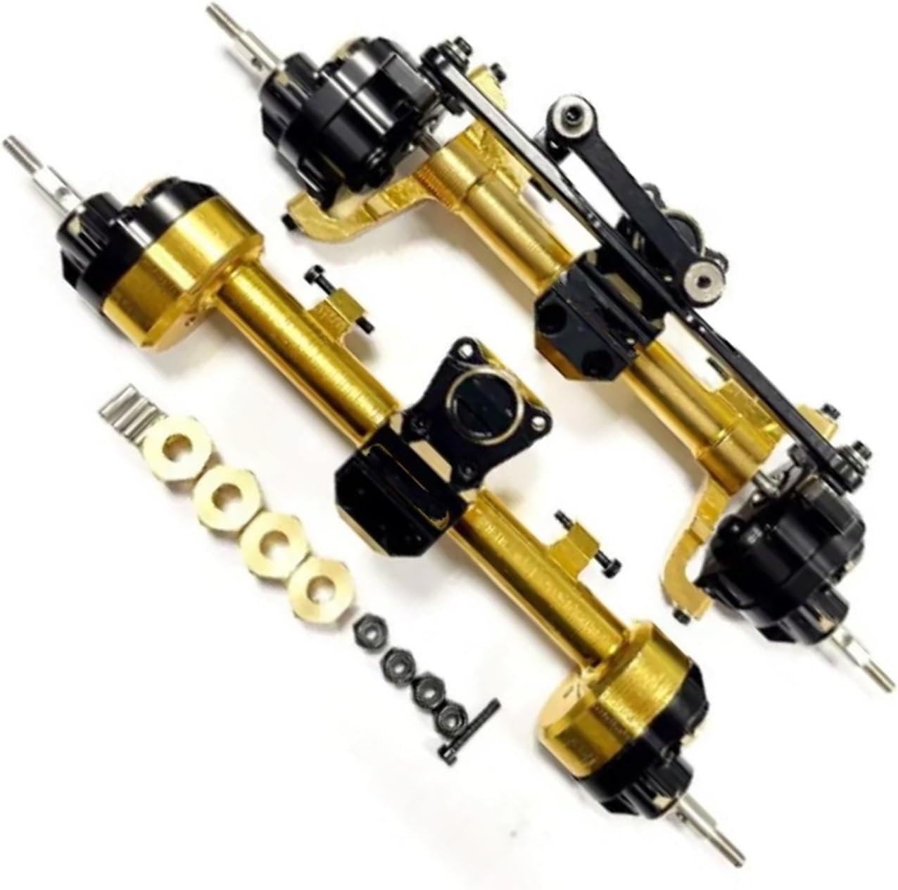 RC Vehicle Axles Compatible with Axial for SCX24 1/24 RC Car Brass Front Rear Axle Protector Rc Front Rear Axle RC Car Upgrade Modified Pieces Accessories