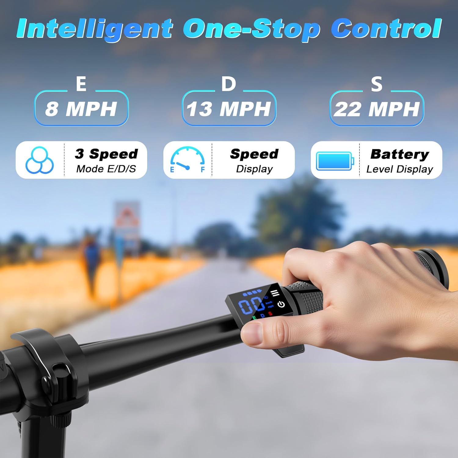 WERHY Electric Scooter,500W Motor, 14'' Tires, Top Speed 22 mph, Max 27/49 Miles Ranges, Foldable E-Scooter with Suspension &Adult with Seat, Digital Display, Cruise Control,Rear Seat Box/Basket