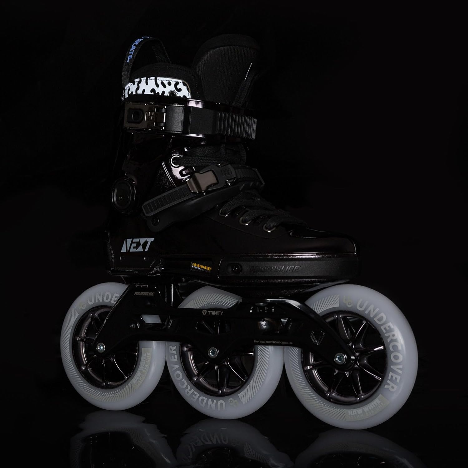 Powerslide Next 30th Anniversary 125 3-Wheel Inline Skate in Black/Chrome for Urban