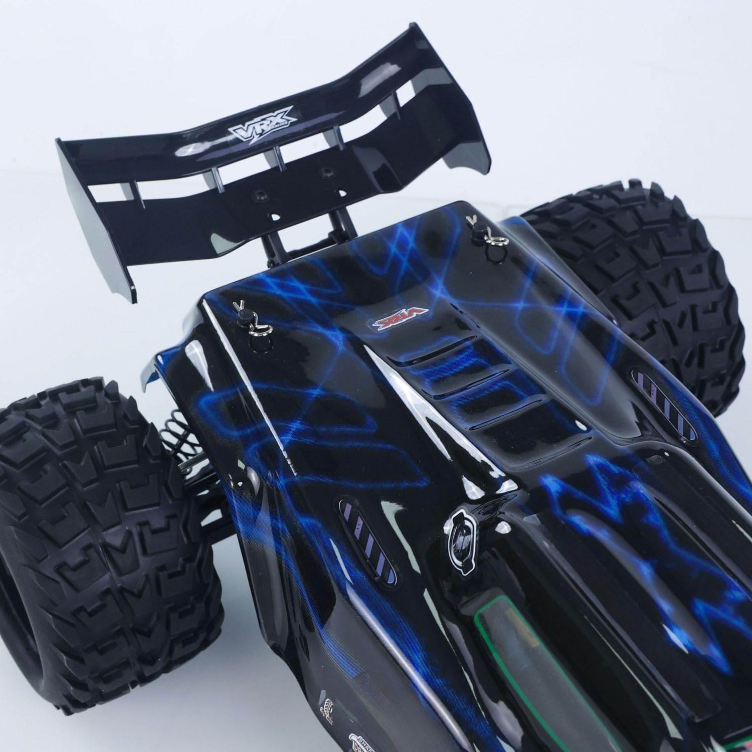 RH818 1/8 Remote Control Electric Racing Buggy AWD RC Model Hydraulic Shock Absorber 3660 Brushless Motor Flysky Radio Hobby Grade Model for Adult(Blue Stripe)