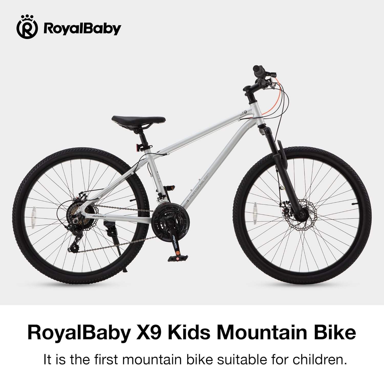 RoyalBaby Kids Mountain Bike for Boys and Girls, Ultra-Light Aluminum 20-26 Inch Wheel Bicycle for 6-14 Years Old Children, 7/21-Speeds Drivetrain