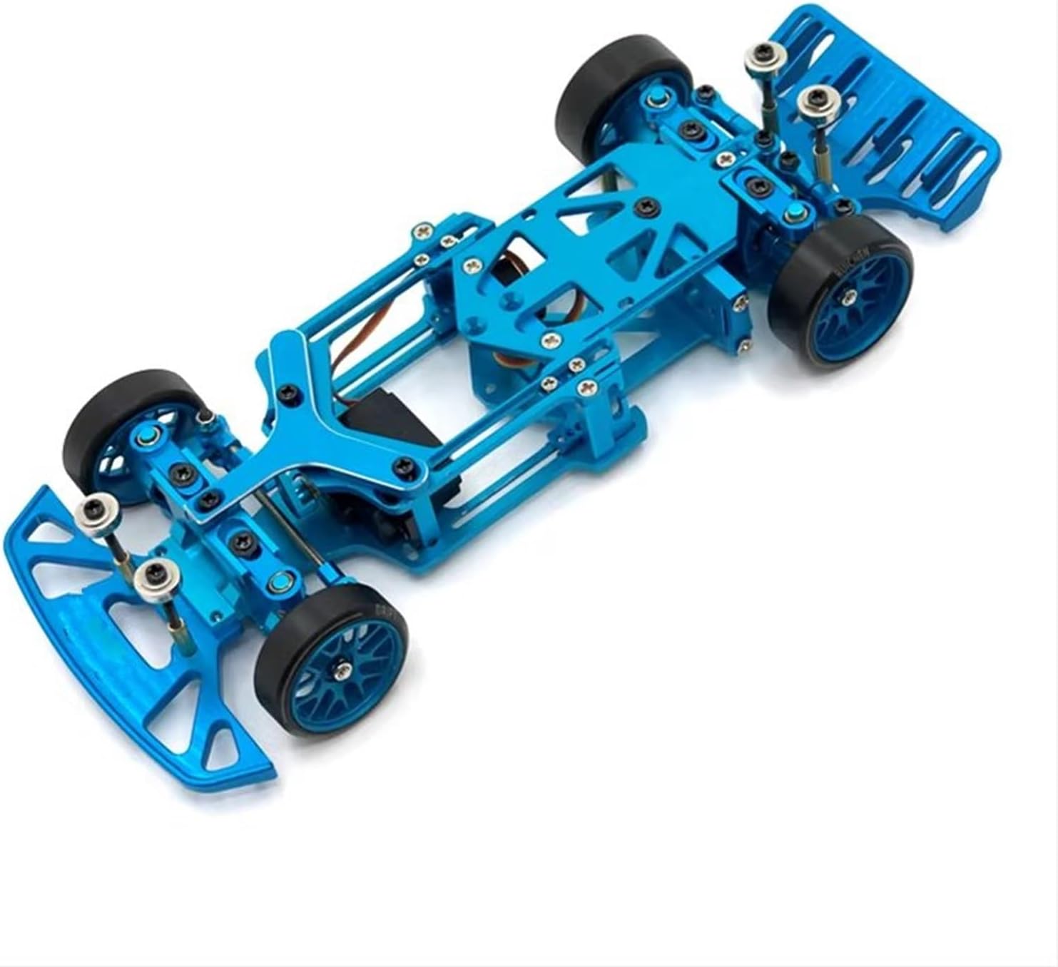 For WLtoys For KYOSHO For MINI 1/28 Metal Upgrade RC02 Rear Wheel Drive Drifting For Racing Frame RC Car Accessories Models(Blue)