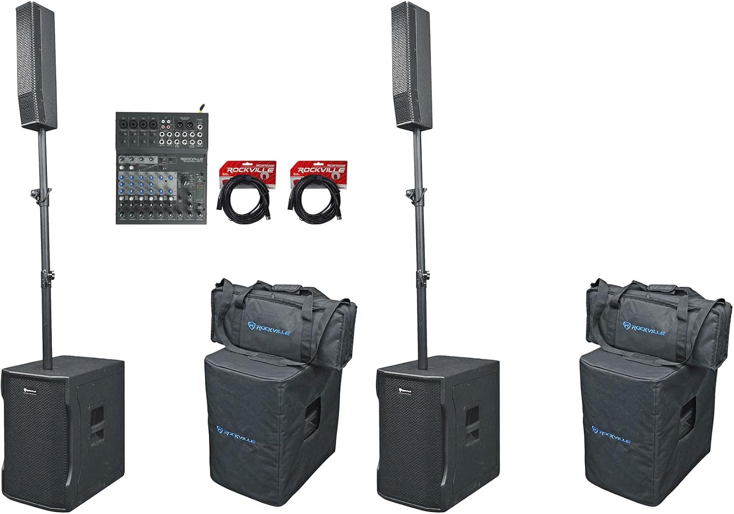 Rockville Bundle: (2) Titan Column 12 Pro Array Speaker 12