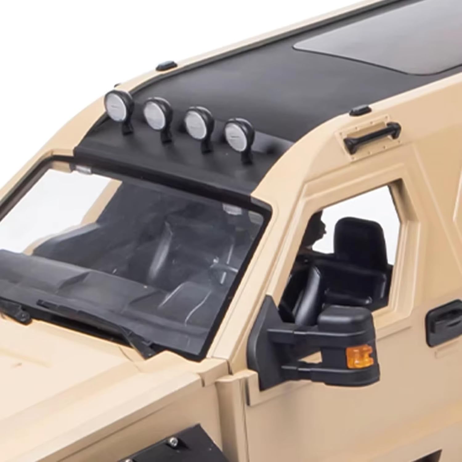 RC Car Parts Compatible with TRX4 for Axial for SCX10 1/10 RC Crawler Car Frame Upgrade Parts 324mm Wheelbase G.Patton GX Hard Body Shell(Yellow)