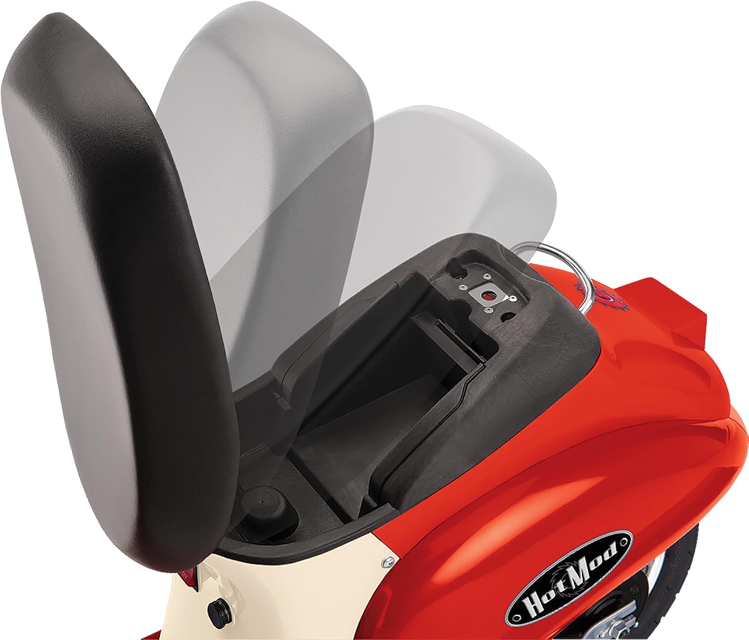 Razor Pocket Mod Electric Scooter Ride-On for Kids Ages 8+, 170 lb Max Weight – 250W Motor, Up to 15 Mph, 40-Min Run Time on High Speed, Twist-Grip Throttle, 12” Pneumatic Tires, Under Seat Storage