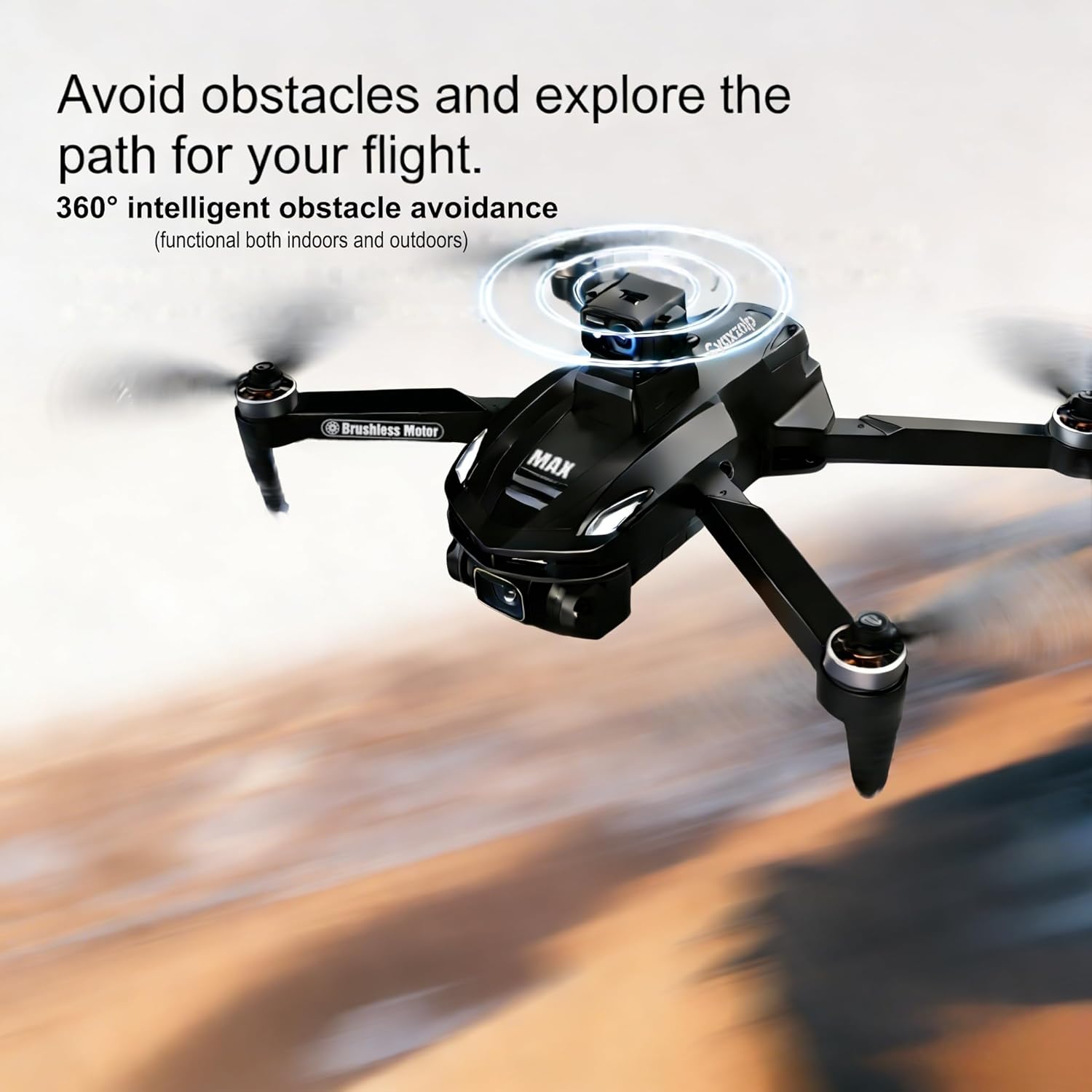 Drone with 8K Camera Drones for Adults,4.5-inch LCD High-definition Large Display Screen Remote Control Quadcopter,3 Batteries, 5G HD Brushless GPS Drone Auto Return, Obstacle Avoidance (Black and Orange)