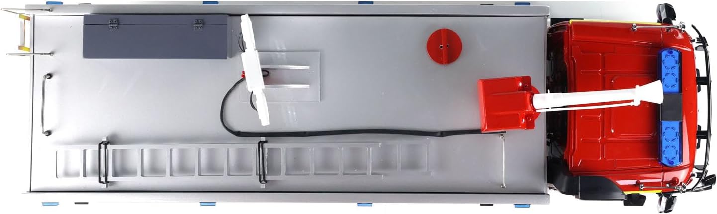 6X6 1/14 RC Fire Vehicles Remote Control Fire Fighting Truck 2-Speed Transmission Differential Lock Axles RTR Car Model Sound