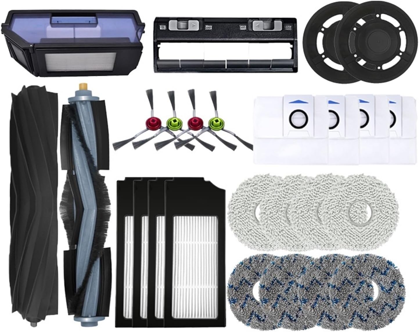YYMYLXYM Compatible with Ecovacs Deebot T10 / X1 Omni/Turbo Accessories Robot Vacuum Cleaner Parts Mop Dust Bag Hepa Filter Main Side Brush Dustbin(26pcs)