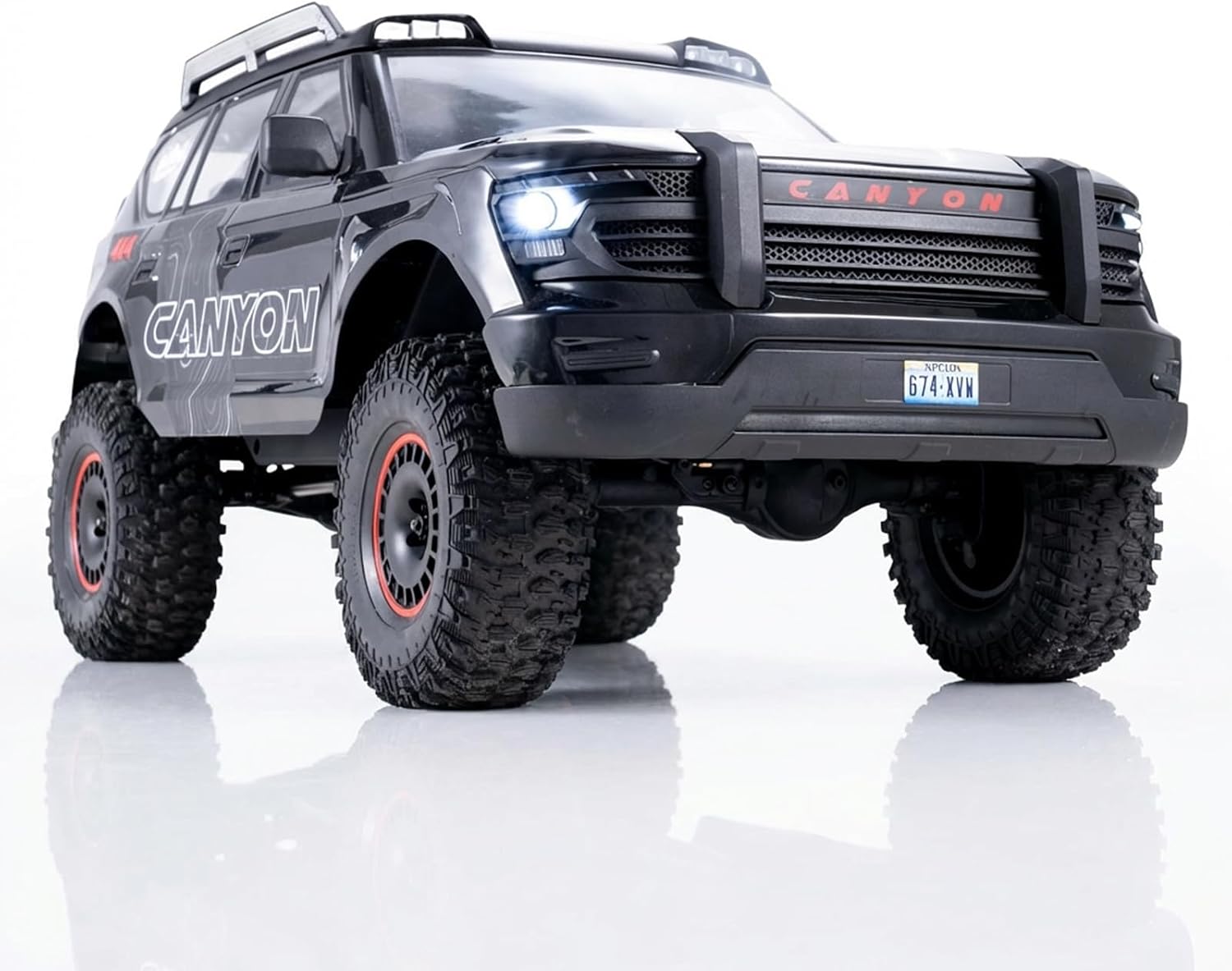 EAZYRC FMS Canyon 1/10 RC Crawler with Innovative DIG System LCG Chassis,Pro 4x4 RC Rock Truck with Portal Axles, 2-Speed Transmission, Full Metal Oil Shocks,High Simulation Remote Control Car