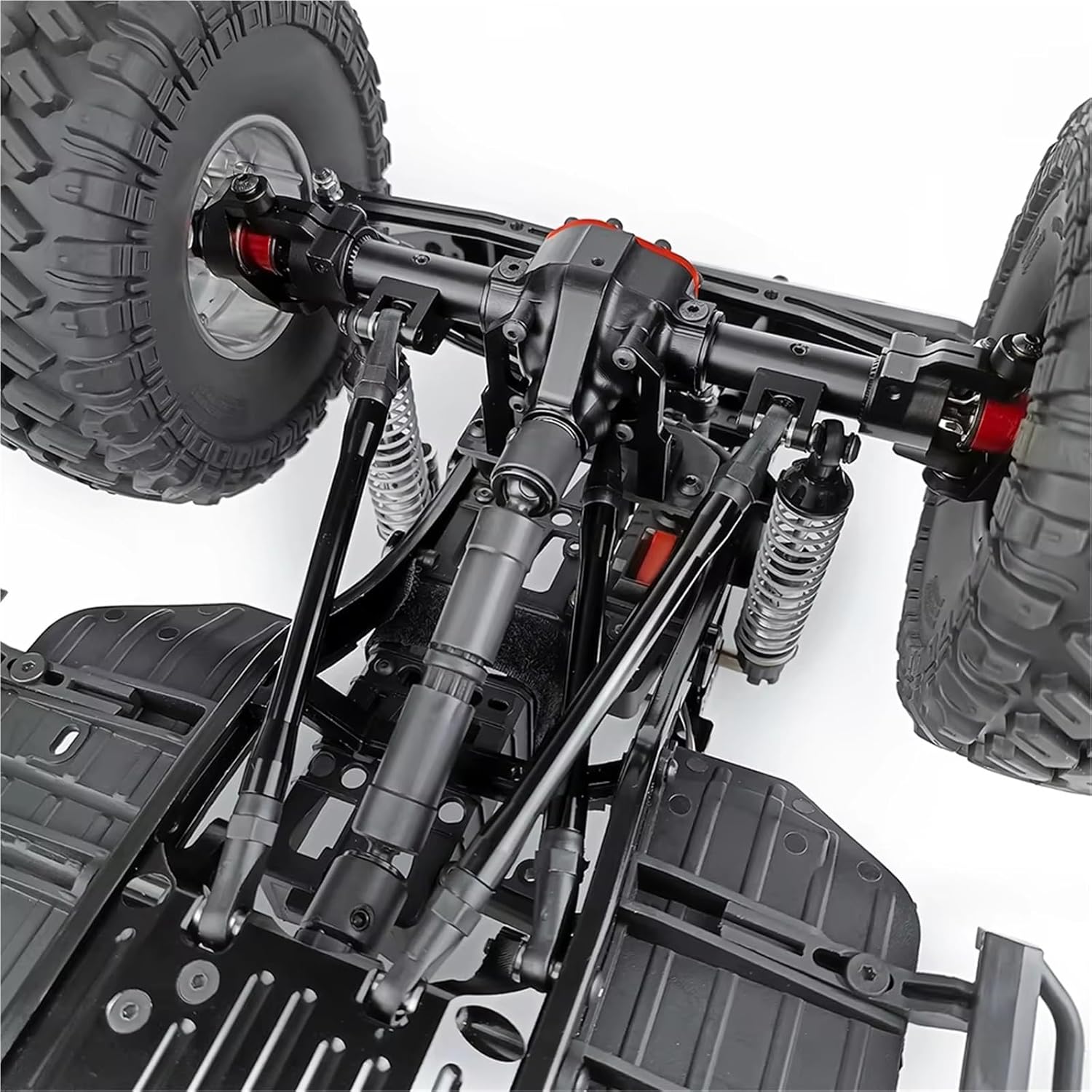 Compatible with Axial for SCX10 II AX90046 90047 90027 1/10 RC for Rock Crawler Car Parts Metal Front Rear Axle Straight Complete Axle RC Car Part Accessories(Front and Rear)