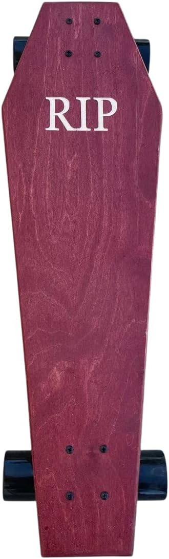 Coffin Death Tarot Red Skateboard | Longboard | 30x9 | Coffin Croozer