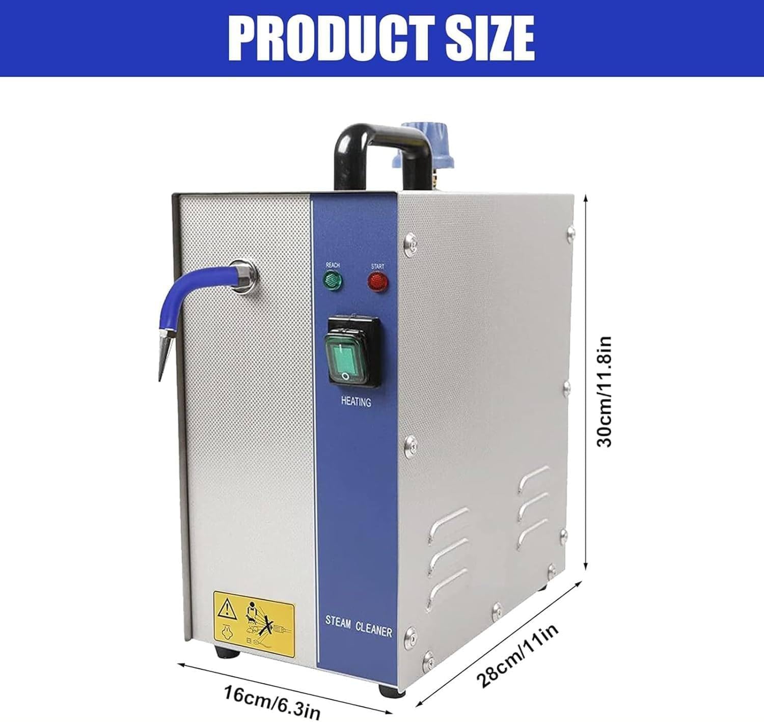 1300W/2200W Professional Jewelry Cleaner Steam Cleaning Machine Gold And Silver Stainless Steel High Pressure 2L/4L Silver & Gold Steam Cleaner Goldsmith Equipment,2L