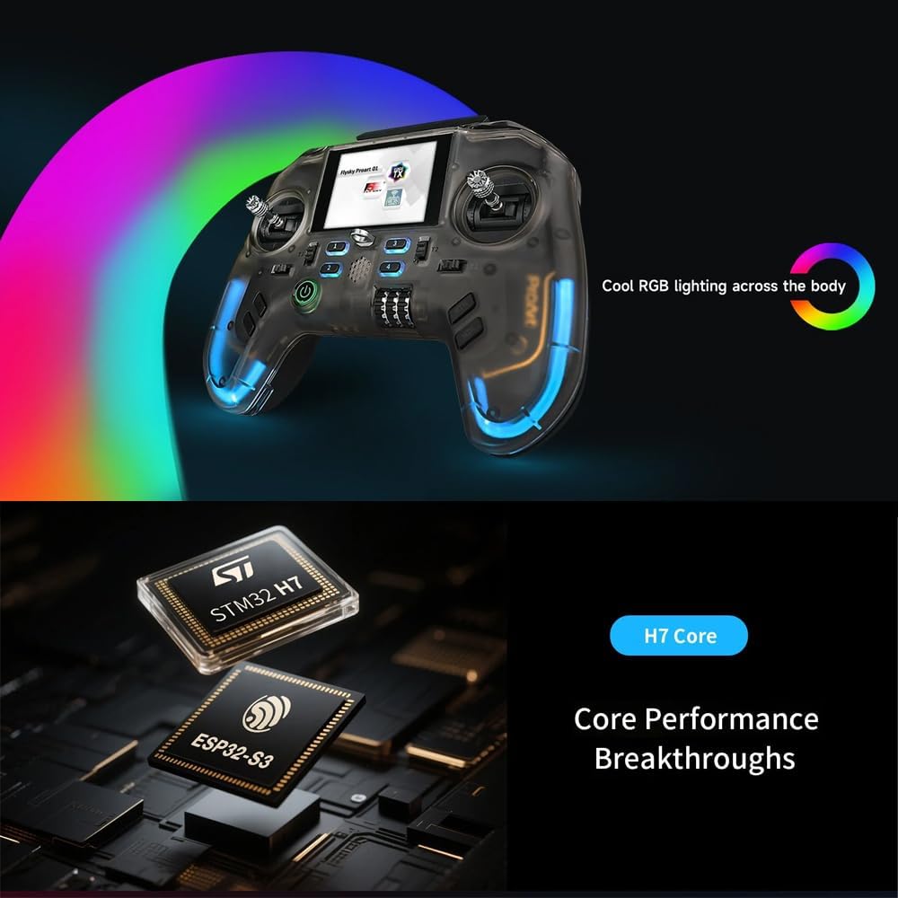 GoolRC Flysky ProArt PA01 Radio Transmitter, 2.4GHz 18-32 Channel Remote Controller with 2.4 Inch IPS Color Screen for FPV Drone/RC Helicopter/Airplane/Car/Boat/Multirotor