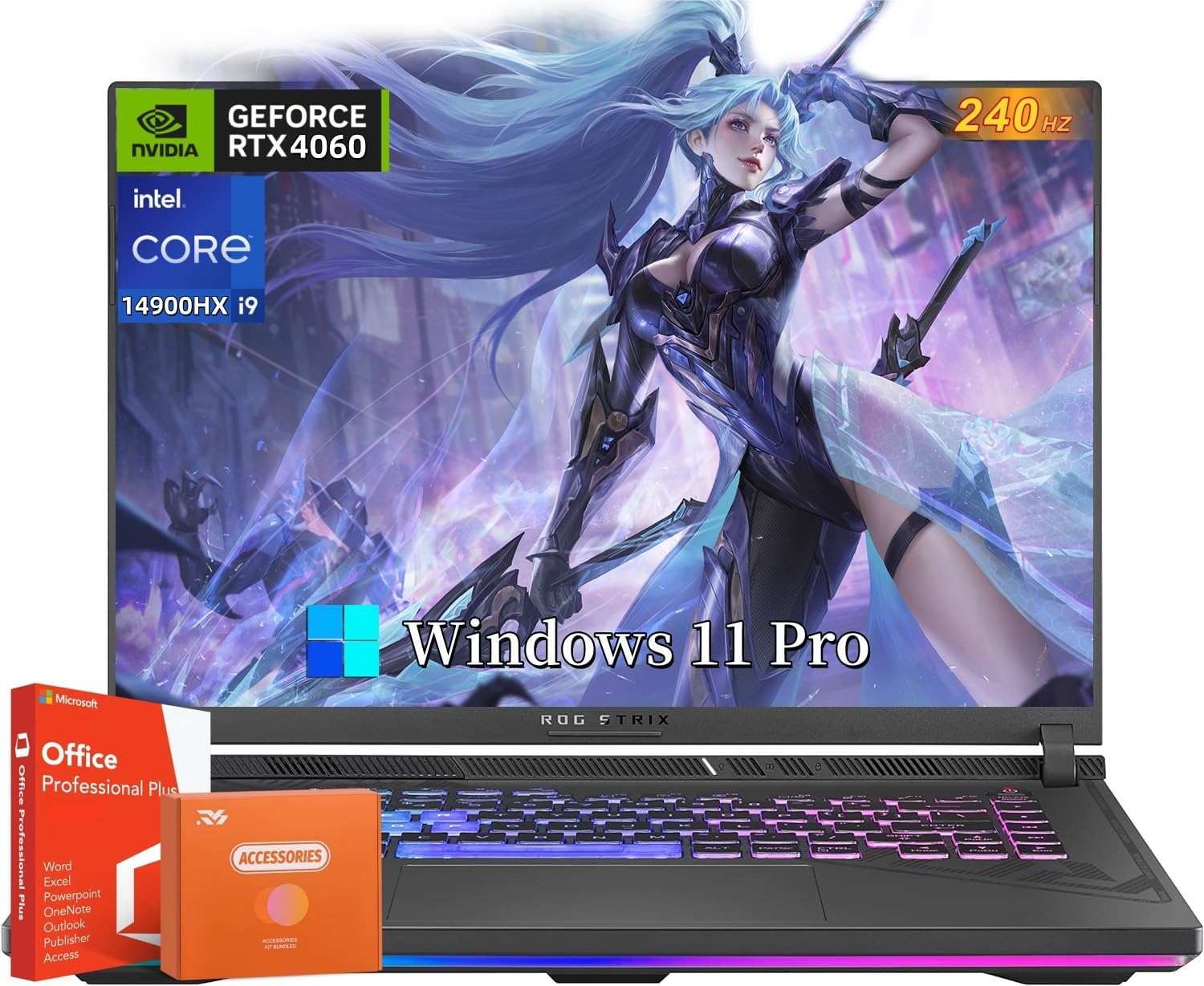 ASUS ROG Strix G16 Gaming Laptop, with Office 2024 Lifetime License, 16