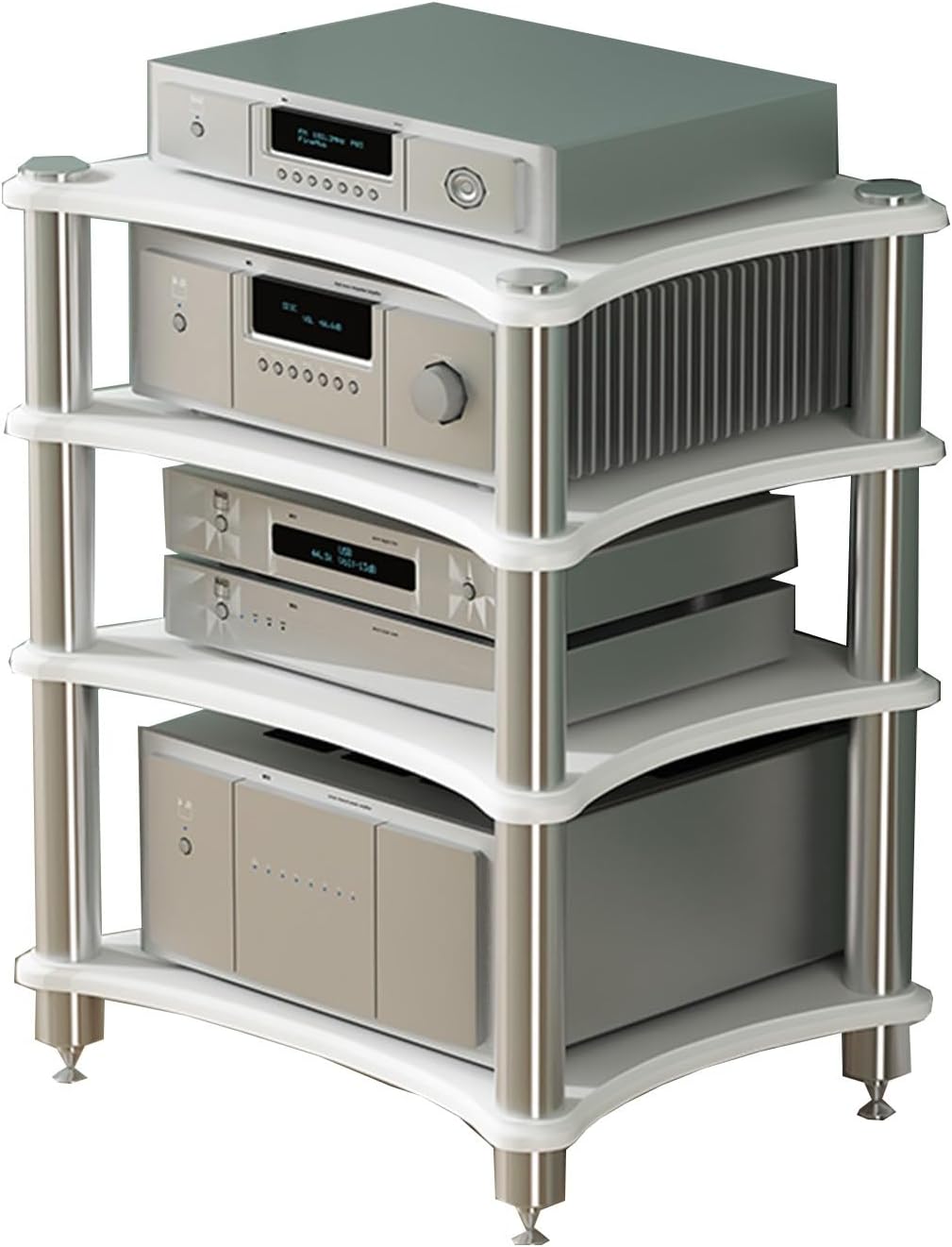 JIAHESHYP 4-Tier Media Stand Audio/Video Rack