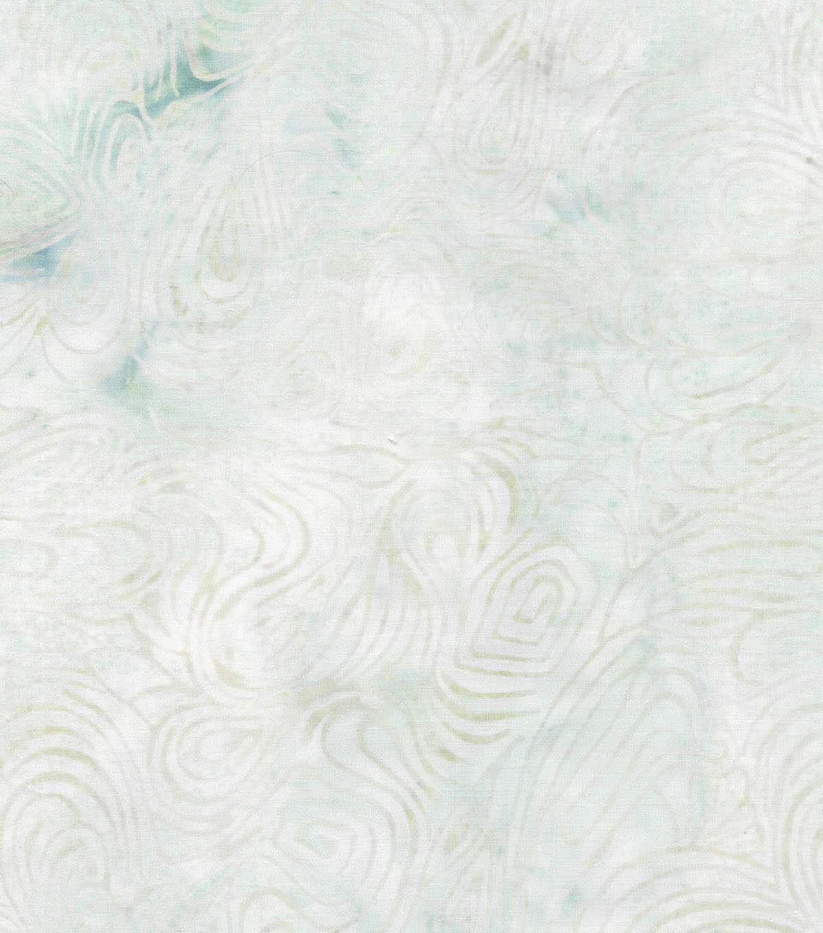 Swirls on Whip Cream Batik Cotton Fabric