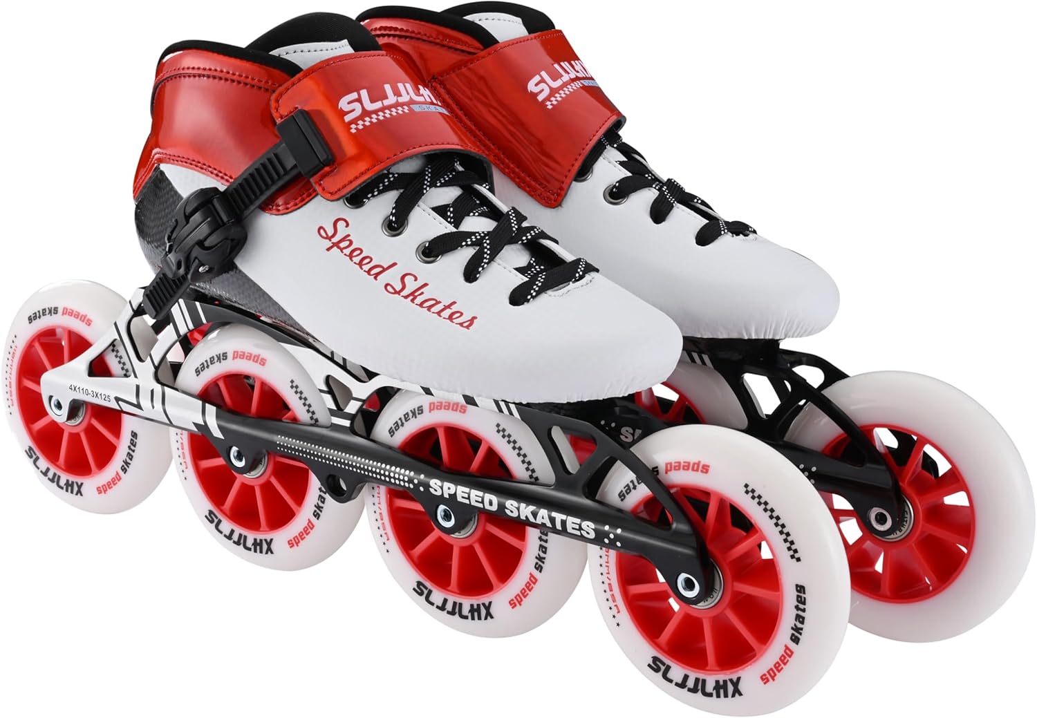 Inline Speed Skates Adult for Mens Womens, Professional Fitness Racing Skates Adult Male, High Performance Roller Skating, Black