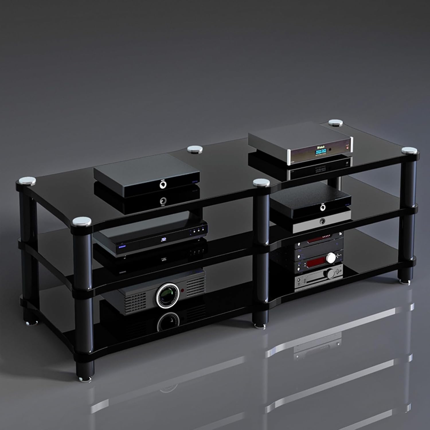 ZIGTUEI Audio Video Media Stand Cabinet