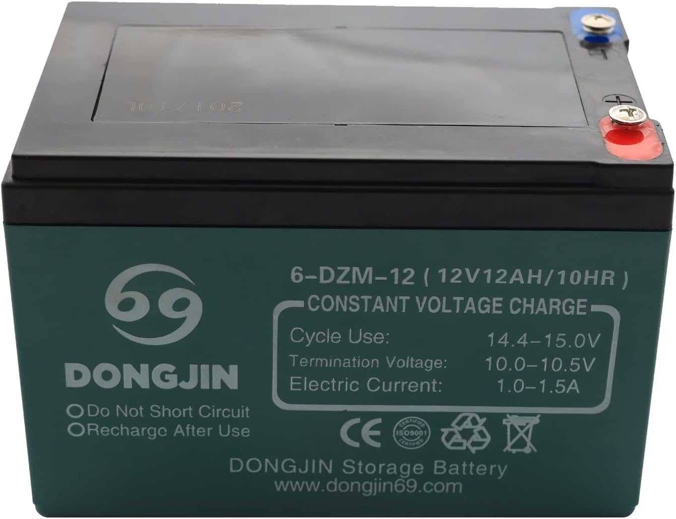 12V 12Ah SLA AGM Battery 6-DZM-12 – Rechargeable Sealed Lead Acid Maintenance Free Battery 10 Hours – for Go Kart, ATV, Golf Cart, Scooter, Electric Bike, Wheelchair, Motorcycle (20pcs)