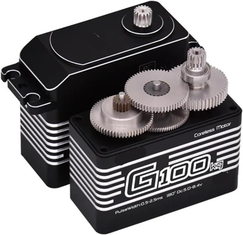 100KG High Torque High Pressure CNC Aluminum Shell Metal Gear Hollow Shaft Waterproof 1/5 Model Scale