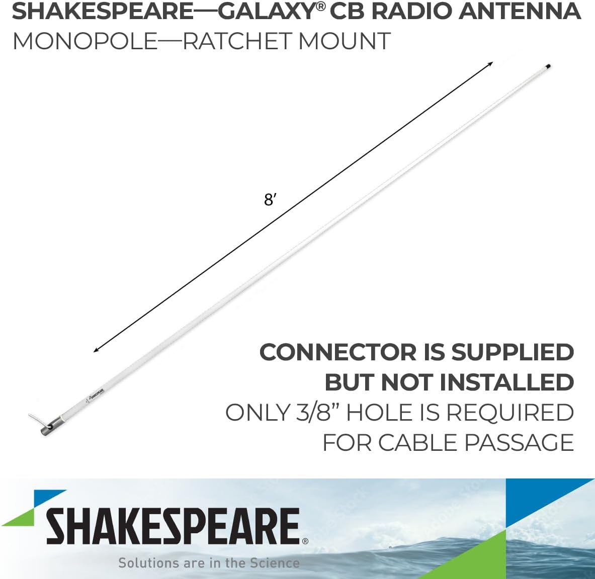 Shakespeare Antenna CB 8' Galaxy W/20' Cable
