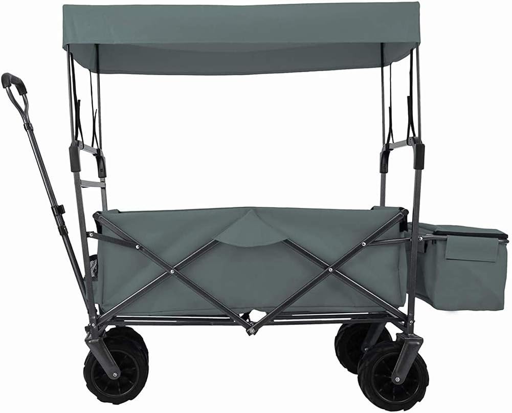 Folding Stroller Wagon, with Canopy, Outdoor Sport Baby Trolley Garden Utility Shopping Travel Beach Wagon/Cart