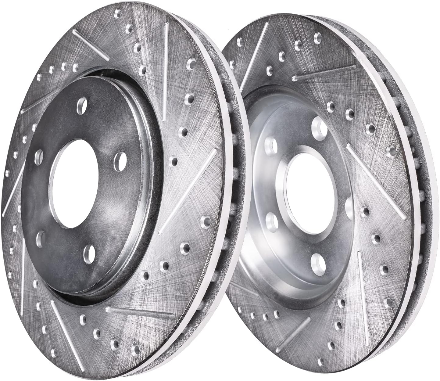 Detroit Axle - Brake Rotors for INFINITI G37 Q60 Nissan 370Z Drilled & Slotted Disc Brake Rotors Replacement : 13.98